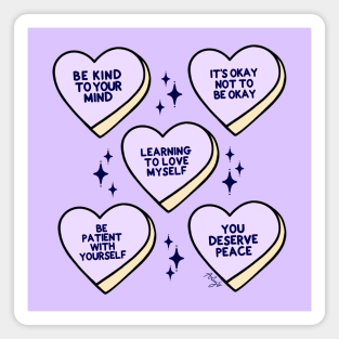 Mental Health Candy Hearts Magnet